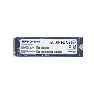 SSD 800GB NVMe M.2 2280, diseñada para Synology NAS con ranuras M.2 integradas - SYNOLOGY