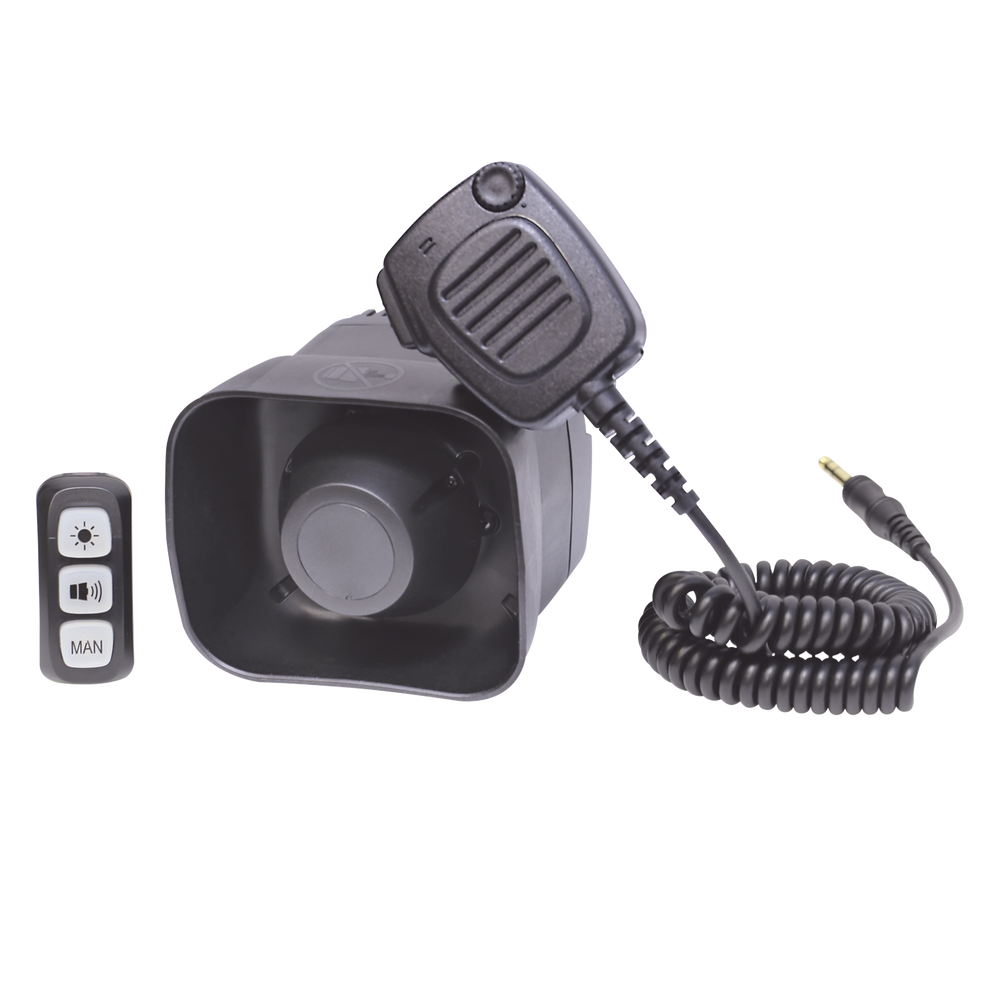 Sirena/Bocina para Motocicleta / 30 Watts / 109 dB a 2 m (6.6 ft) / Controlador de 3 Botones / Megafonía con Micrófono Dinámico / 2 | SIERRA STORE