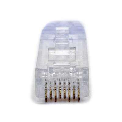 Plug RJ45 Cat6 de 5 Piezas, Para Cable UTP de Calibre 23-24 AWG, Chapado en Oro de 50 Micras, Paquete de 100 Piezas PANDUI...