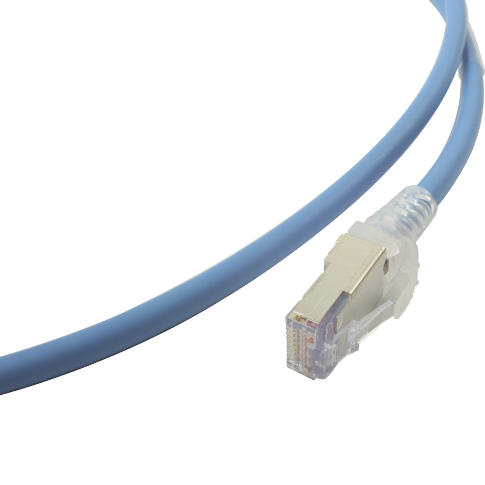SIEMON SP6A-S05-06 - Patch Cord Cat6A Blindado S/FTP / 1.52 m (5 pies) / 28 AWG Diámetro Reducido / Color Azul | SIERRA STORE