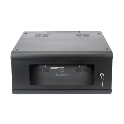 Gabinete de Pared con Puerta de Cristal Templado, 635mm de Profundidad, 4U Rack de 19'', Acero Reforzado - LINKEDPRO