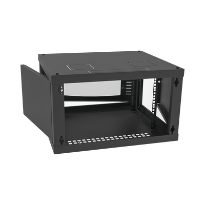 Gabinete para Montaje en Pared, con Puerta de Cristal Templado, Cuerpo Fijo, con 6 Unidades de Rack, de 19in, Fabricado en...