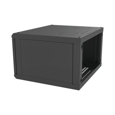 Gabinete para Montaje en Pared, con Puerta de Cristal Templado, Cuerpo Fijo, con 6 Unidades de Rack, de 19in, Fabricado en...