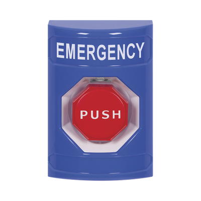 Botón de Emergencia, Texto en Español, Policarbonato Súper Resistente, Momentaneo - STI