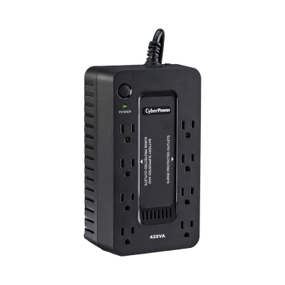 UPS de 425 VA/255 W, Topología Standby, Entrada 120 Vca NEMA 5-15P, Tipo Gabinete Compacto, Con 8 Tomas NEMA 5-15R CYBERPO...