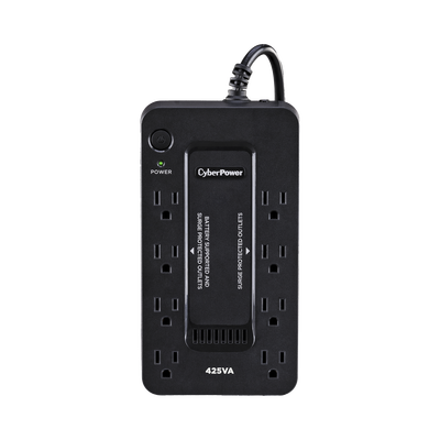 UPS de 425 VA/255 W, Topología Standby, Entrada 120 Vca NEMA 5-15P, Tipo Gabinete Compacto, Con 8 Tomas NEMA 5-15R - CYBER...