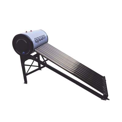 Bóiler Solar de 90L, Baja Presión con 9 Tubos de Vacío de Mayor Resistencia y Termotanque Inoxidable de Grado Alimenticio, Re