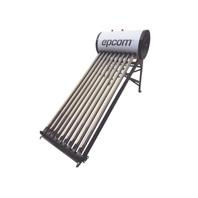 Bóiler Solar de 90L, Baja Presión con 9 Tubos de Vacío de Mayor Resistencia y Termotanque Inoxidable de Grado Alimenticio, Re