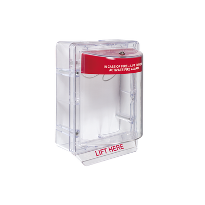 Cubierta Protectora Serie Stopper II® De Policarbonato, Con Bocina, Espaciador Transparente, Montaje en Superficie, Etique...