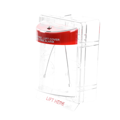 Cubierta Protectora Serie Stopper II® De Policarbonato, Con Bocina, Espaciador Transparente, Montaje en Superficie, Etique...