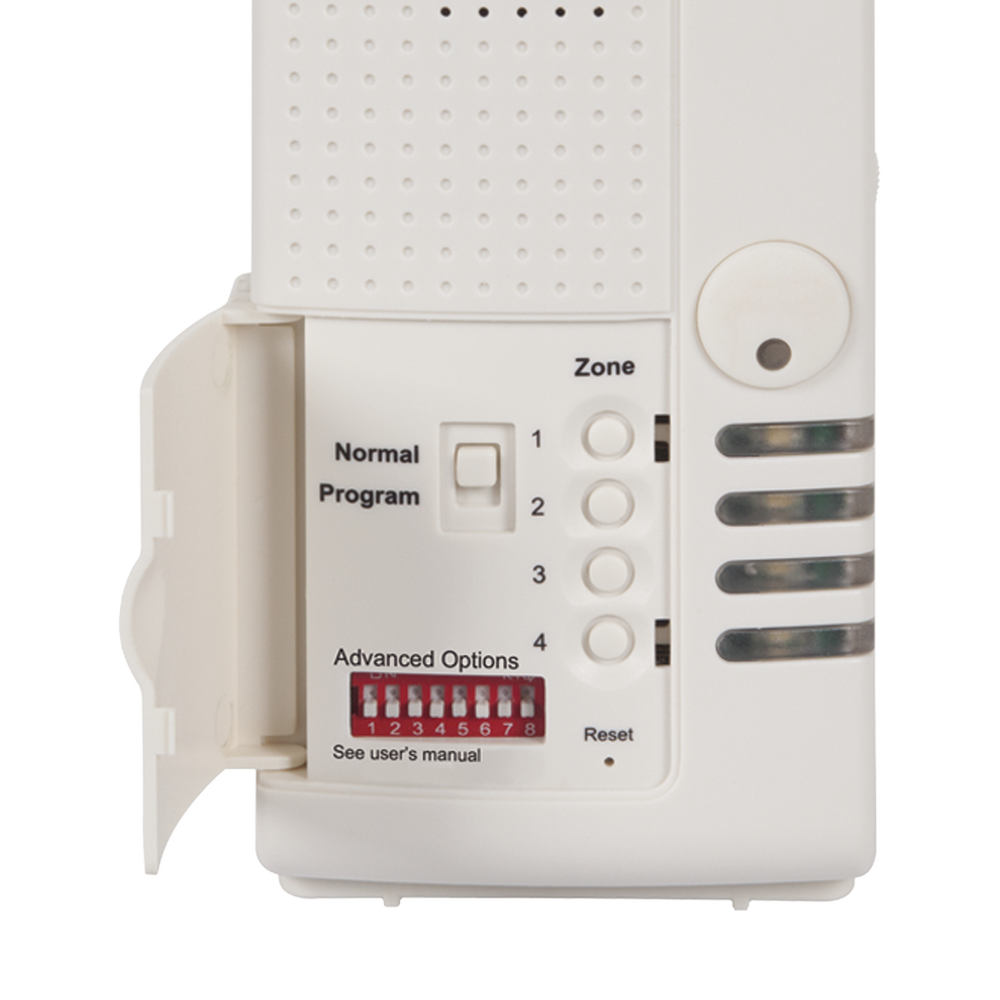 Receptor de voz / 4 canales / 1000′ (300 m) alcance / 433 MHz / 10 tonos / 53 palabras inglés-español / 12 VDC | SIERRA STORE