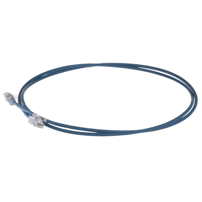 Patch Cord Cat6A, Diametro Reducido 28 AWG, Blindado S/FTP, CM/LS0H, 0.20 Metros (0.66 Pies), Color Azul PANDUIT - Vista 3