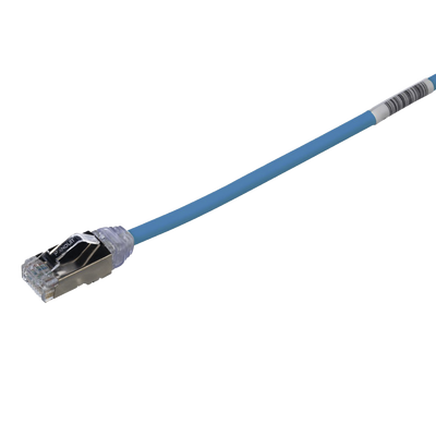 Patch Cord Cat6A, Diametro Reducido 28 AWG, Blindado S/FTP, CM/LS0H, 0.20 Metros (0.66 Pies), Color Azul - PANDUIT