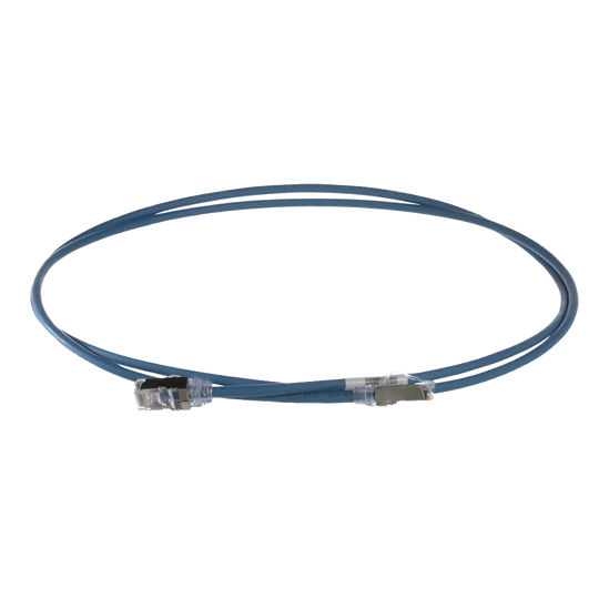 PANDUIT STP28X3MBU - Patch Cord Cat6A / 28 AWG / S/FTP / CM/LS0H / 3 m (9.8 ft) / 500 MHz / PoE Tipo 3 y 4 | SIERRA STORE