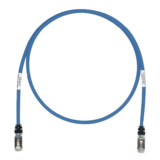 PANDUIT STP6X1MBU - Patch Cord Cat6A / S/FTP Blindado / 26 AWG / 500 MHz / 1 m (3.28 ft) / LS0H / Azul | SIERRA STORE