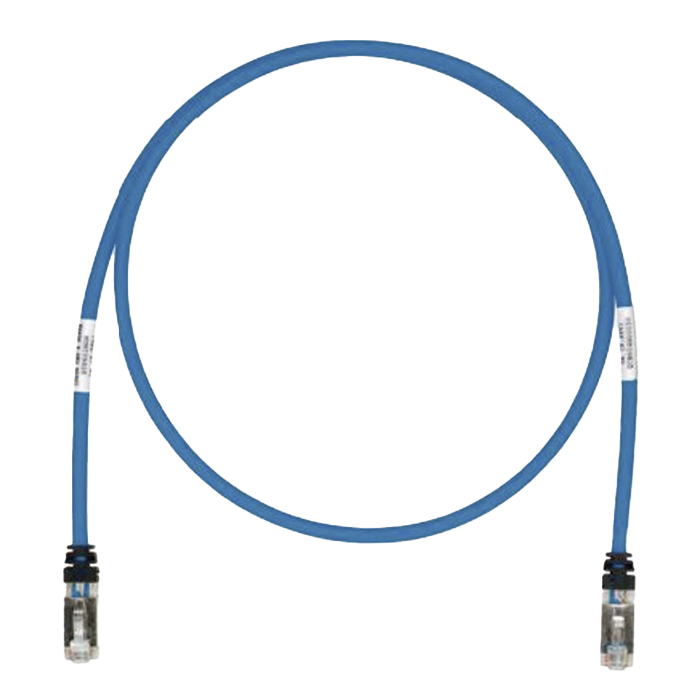 PANDUIT STP6X1MBU - Patch Cord Cat6A / S/FTP Blindado / 26 AWG / 500 MHz / 1 m (3.28 ft) / LS0H / Azul | SIERRA STORE