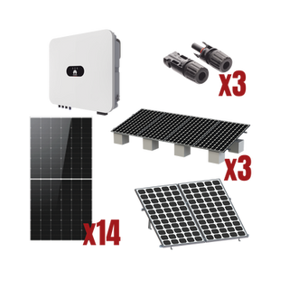 Kit Solar Interconexion  / 8kW  220Vca / Inversor HUAWEI/ Montaje Incluido - HUAWEI FUSIONSOLAR