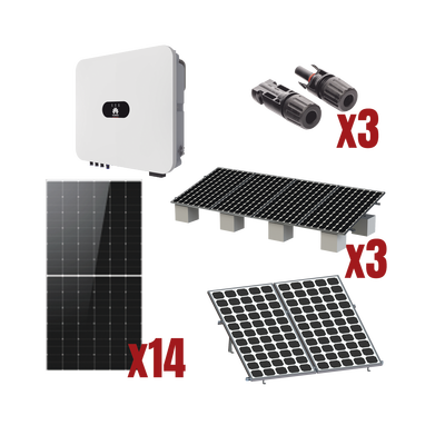 Kit Solar Interconexion  / 8kW  220Vca / Inversor HUAWEI/ Montaje Incluido - HUAWEI FUSIONSOLAR