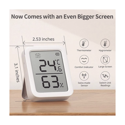 Medidor de temperatura y humedad Datos en pantalla / inalámbrico BLUETOOTH compatible con HUB SwitchBot SWITCHBOT - Vista 6