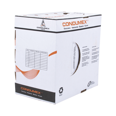 Bobina de 305 Metros (1000 Pies) / Cable de Cobre / 4 x 22 AWG / Tipo Alarmas UL / Para Interior / Color Blanco / Para Apl...