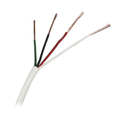 Bobina de 305 Metros (1000 Pies) / Cable de Cobre / 4 x 22 AWG / Tipo Alarmas UL / Para Interior / Color Blanco / Para Apl...