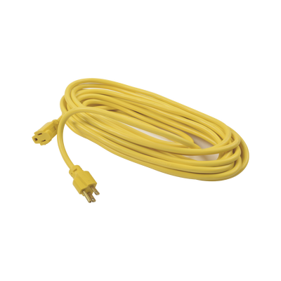 Extensión eléctrica de uso rudo aterrizada 10 metros / 127 V CA 10 A Máximo / Color Amarillo. - SURTEK