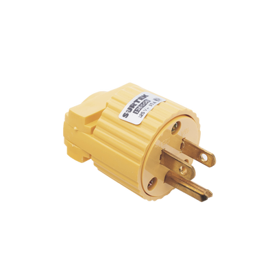 Clavija con Abrazadera Plástica Aterrizada  / 127 V CA 15 A Max.  / Fabricada en Plastico ABS. - SURTEK