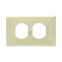 Placa de plástico para contacto dúplex color marfil. | SIERRA STORE
