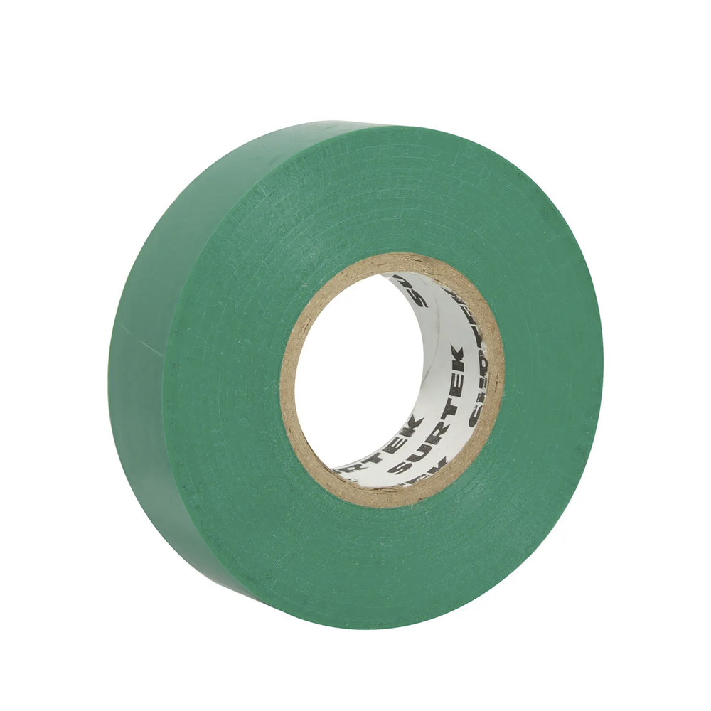 Cinta para aislar color Verde de 19 mm x  18 metros / Fabricada en PVC / Adhesivo acrílico. | SIERRA STORE