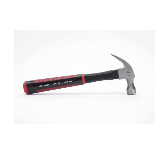 Martillo de uña curva 16 onzas anti vibración, cabo de fibra de vidrio. | SIERRA STORE