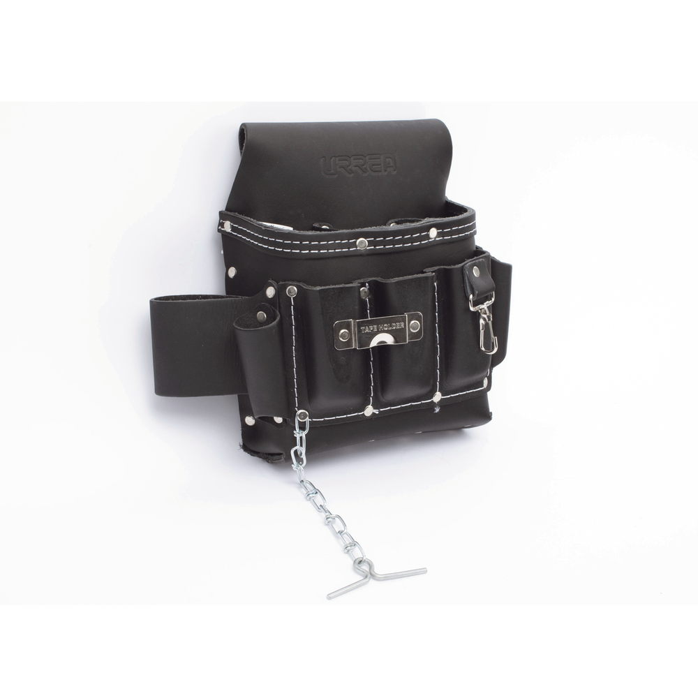 Estuche porta herramienta de piel con cinturón, con 10 bolsillos, medidas 25.4 x 25.4 cm. | SIERRA STORE
