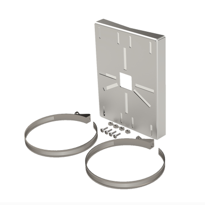 Montaje universal galvanizado para instalación de cámaras en poste 2" a 5" color gris galvanizado - EPCOM INDUSTRIAL