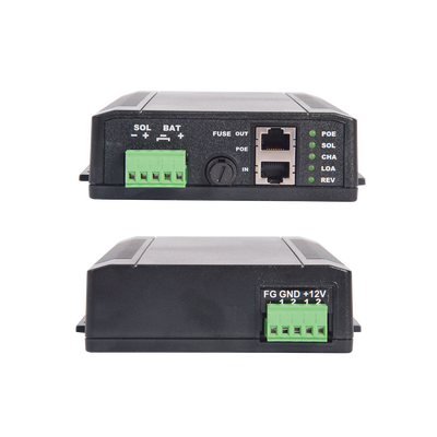 Controlador Solar POE, Entrada 24 Vcc Hasta dos Paneles Solares de 125 Watts (en Serie), Salida PoE Pasivo en 24 Vcc Hasta...