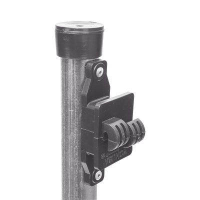 Poste de Paso de 1.2m para Cerca Electrificada.Tubo Galvanizado cal. 18 de 1"Diam. con Tapón y 5 Aisladores Instalados. | SIE