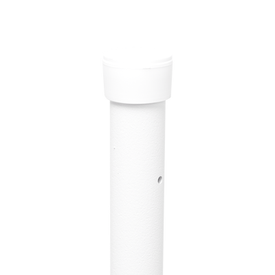 Poste de Esquina Blanco de Acero Galv. de 1.2m para Cerca Electrificada  cal. 18 de 1" Diam. para 5 Aisladores (No incluid...