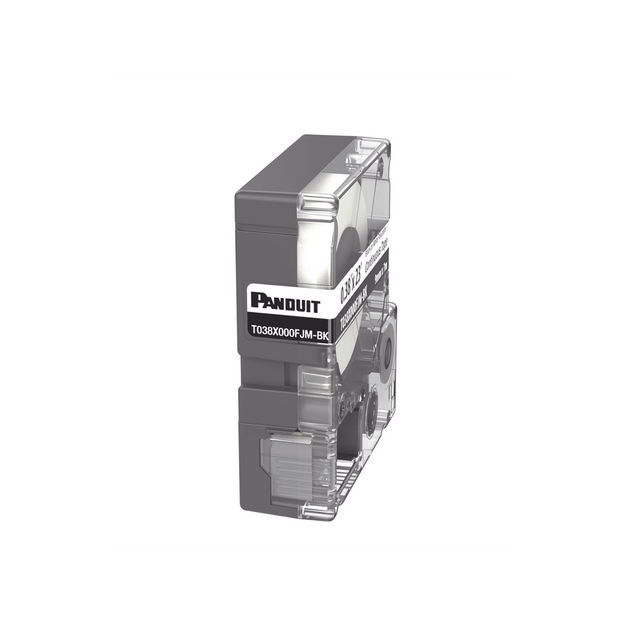 PANDUIT T038X000FJM-BK - Casete de Etiquetas de Poliolefina / Cinta Continua / Negro Sobre Blanco / 9 mm x 7 m (22.97 pies) / | SIERRA STORE