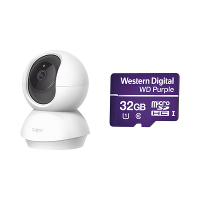 Kit de Cámara IP Wi-Fi / Incluye 1 Pieza Modelo TAPOC200 / 2 Megapixel / Audio Doble Vía /  Utiliza La App Tapo / 1 Memori...