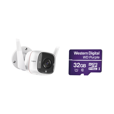 Kit de Cámara IP Wi-Fi / Incluye 1 Pieza Modelo TAPOC310 / 2 Megapixel / Audio Doble Vía / Utiliza la App Tapo / 1 Memoria Mi