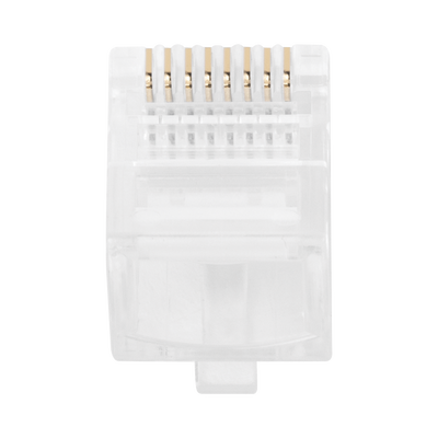 Bote con 100 Plugs Pass Through RJ45 Cat5e sin Blindaje, Chapado de Oro a 30 Micras para Durabilidad Extrema LINKEDPRO BY ...