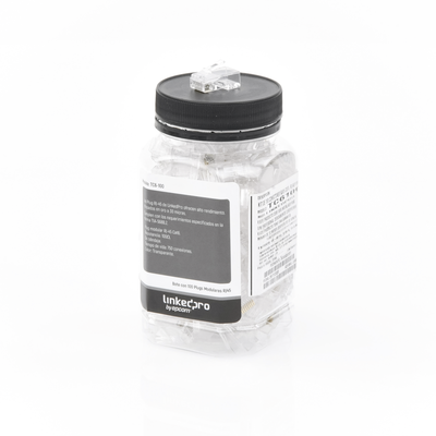 Bote con 100 Piezas de Plug Modular RJ45 Cat6 sin Blindaje, Chapado de Oro a 30 Micras para Durabilidad Extrema LINKEDPRO ...