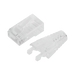 Bote con 50 Plugs Pass Through RJ45 Cat6 sin Blindaje, con Alivio de Tensión Incluido, Chapado de Oro a 30 Micras para Dur...