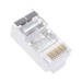 Bote con 100 Piezas de Plug Modular RJ45 Cat6 Blindado con Pin de Tierra, Chapado de Oro a 30 Micras para Durabilidad Extr...