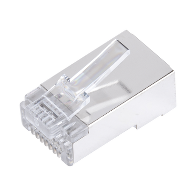 Bote con 100 Plugs Pass Through RJ45 Cat6 Blindado Chapado de Oro a 30 Micras para Durabilidad Extrema LINKEDPRO BY EPCOM ...