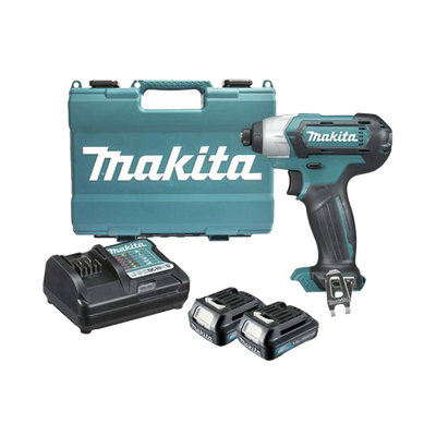 Atornillador de Impacto, entrada hexagonal de ¼”.  2 baterías de 12v de 1.5 amperes y cargador. MAKITA - Vista 2