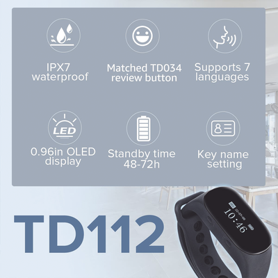 Reloj Buscador TD112 IPX7 / Resistente al Agua / Pantalla OLED / 180mAh / 48 Horas Standby / 80-100m Distancia de Recepción /