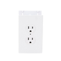 Contacto eléctrico doble, soporte y tapa color blanco de PVC auto extinguible...