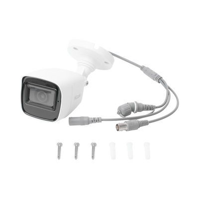 Bala TURBOHD 2 Megapíxel (1080p) / Gran Angular 106° / Lente 2.8 mm / Audio por Coaxitron / 30 mts IR EXIR / Exterior IP66 / 