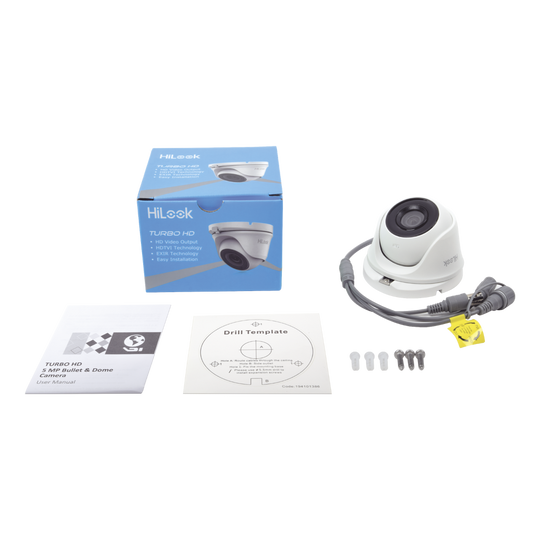 HiLook by HIKVISION THC-T110-M - Cámara Turret TURBOHD / 1 Megapixel / Lente 2.8 mm / IR EXIR 20 m (65.6 ft) / 4 Tecnologías / IP66 | SIERRA STORE