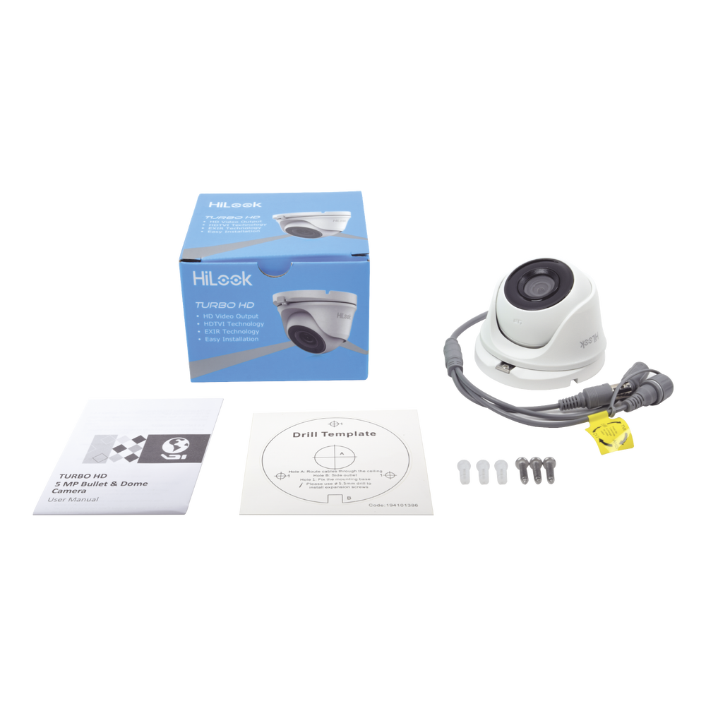 HiLook by HIKVISION THC-T110-M - Cámara Turret TURBOHD / 1 Megapixel / Lente 2.8 mm / IR EXIR 20 m (65.6 ft) / 4 Tecnologías / IP66 | SIERRA STORE