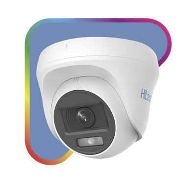 Turret TURBOHD 1080p / Imagen a Color 24/7 / Lente 2.8 mm / ColorVu Lite / Luz Blanca 20 mts / Uso en Interior / Policarbo...